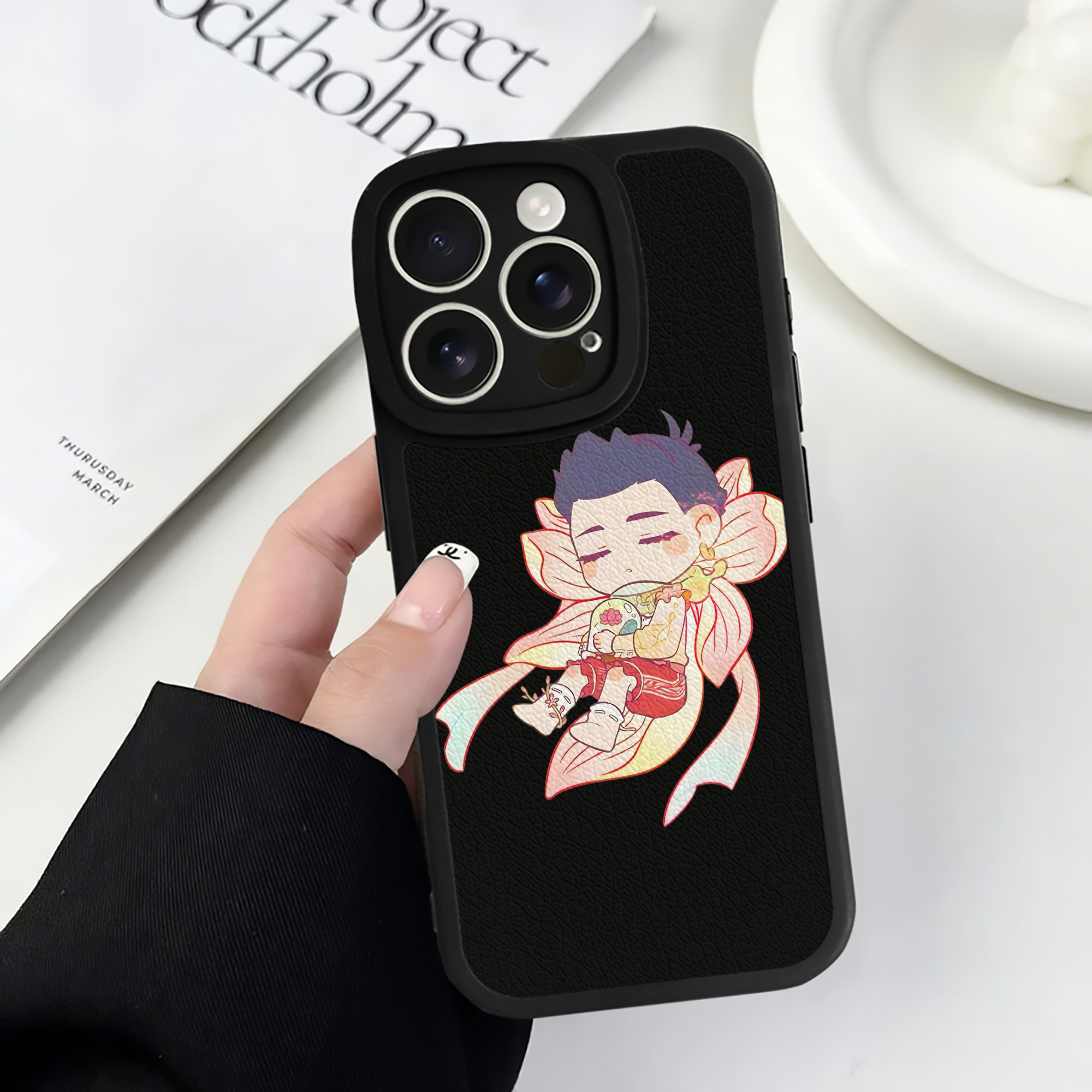 （画像用） Ne Zha 2 ナタ 魔童の大暴れ 【iPhone 16シリーズ対応】シリコンスマホケース（レザー調） 材質：シリコン